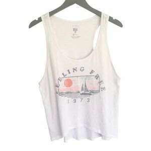 Billabong Feelin’ Free 1973 Retro Inspired Loose Flowy Racerback Tank Top XS